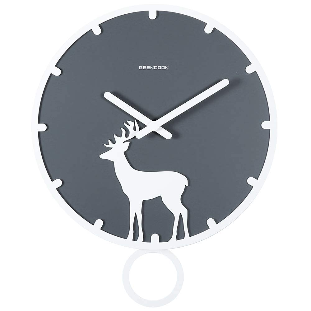 Horloge murale silencieuse scandinave pour une cuisine ou un bureau apaisant