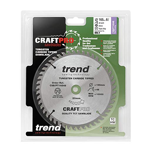 TREND Lama per sega CraftPro TCT, diametro 165 mm