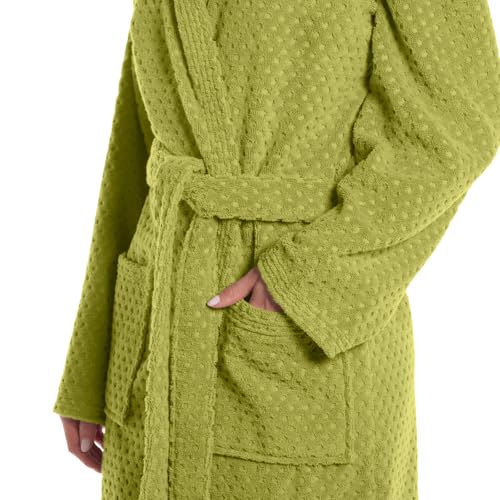 Albornoz con capucha Caleffi Sirena unisex de algodon absorbente para ducha 4