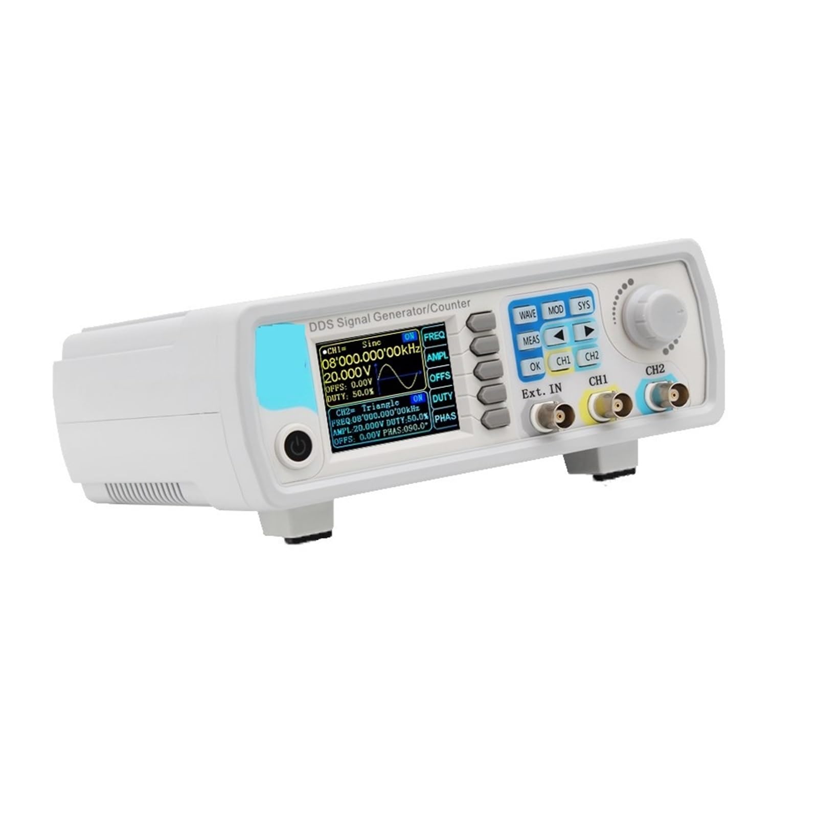 Generador de señal de función DDS Control digital Medidor de frecuencia de doble canal Generador de forma de onda arbitraria