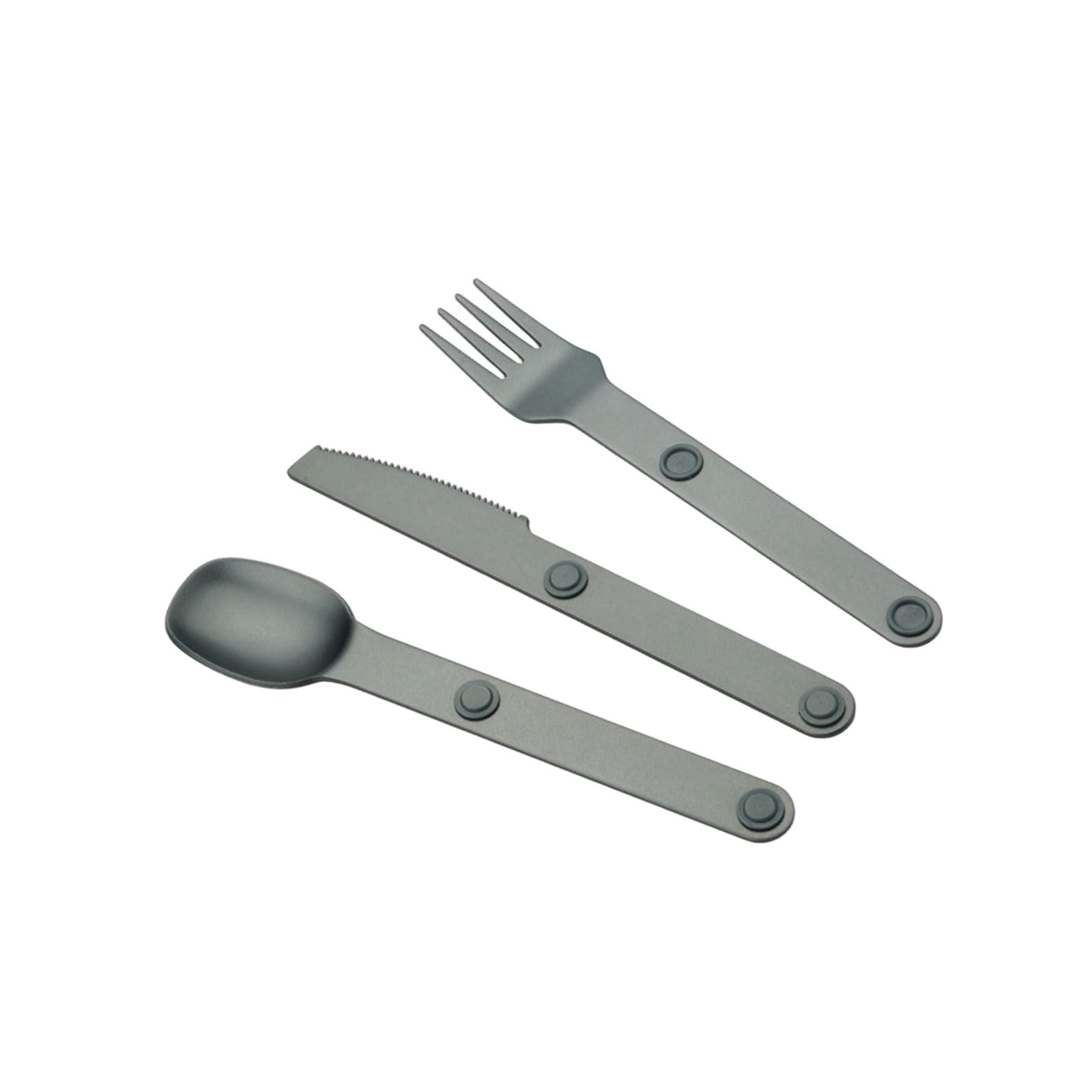 jiingekk Aluminum Cutlery Set 3 Piece Fork Spoon for Backpacking Dishwasher Safe Utensils