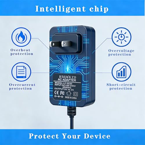 Image of Power Cord Replacement for vSeeBox V1 V2 V5, V3 Pro, V3 Pro Plus, Elite 5V Charger Adapter Plug