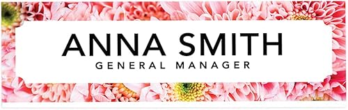 Vista 45 de Andaz Press Placa de nombre de escritorio de oficina, diseño floral de melocotón rubor personalizado para el hogar, escritorio, profesor, jefe