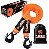 YUNPEAK Correa de remolque con ganchos, correa de remolque de coche para