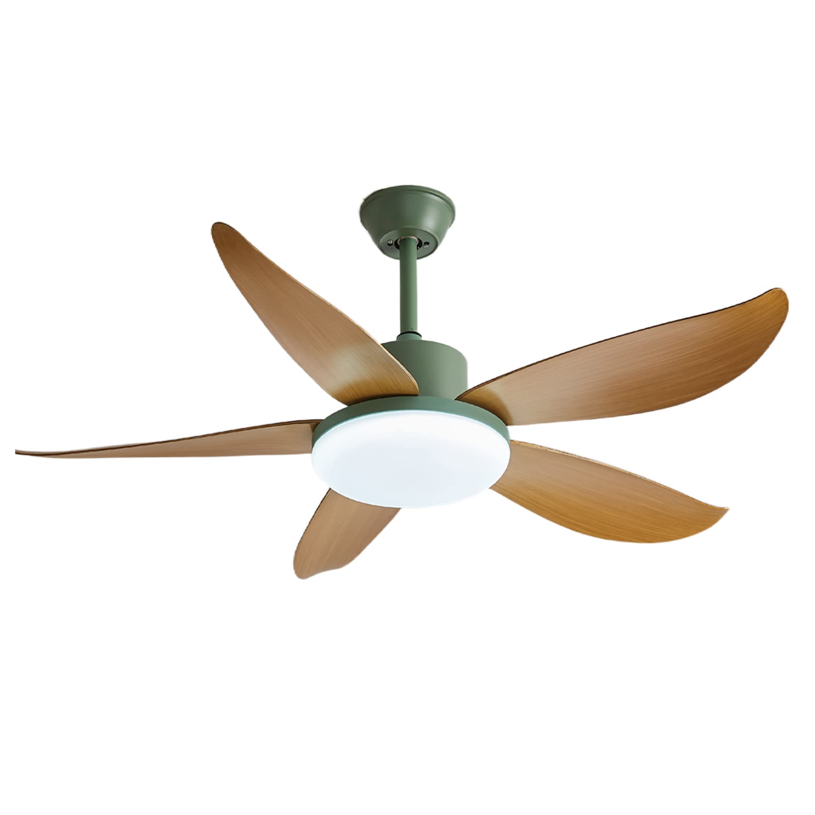 42 Inch Plafondventilator Met Licht En Afstandsbediening Grote Ventilator Licht Voor Woonkamer Plafond 6 Snelheid Stille DC Plafondventilator Met Licht Zomer En Winter Omkeerbaar-Groente|42in
