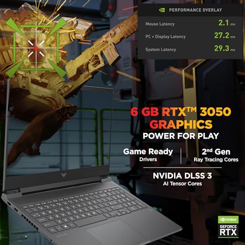 Image of HP Victus, 14th Gen Intel Core i5-14450HX, 6GB RTX 3050 Gaming Laptop, (16GB DDR5, 512GB SSD) 144Hz, IPS, 16.1inch(40.9cm) Flicker-Free, Win 11, M365* Office24, Mica Silver,2.31kg, RGB, R1705tx