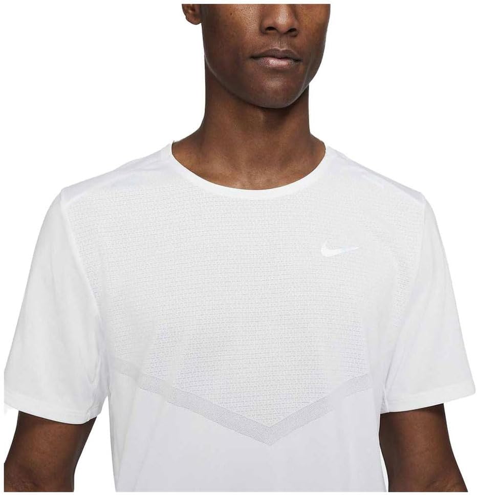 Nike Rise 365 Men's Dri-FIT Short-Sleeve Running Top (White, CZ9184-100) Size X-Large - Image 3