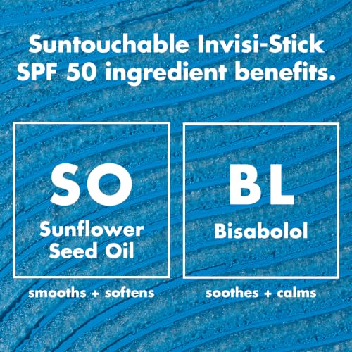 Image of e.l.f. SKIN Suntouchable Invisi-Stick Face Sunscreen SPF 50, Clear, Lightweight with Sunflower Seed Oil, Vegan & Cruelty-Free