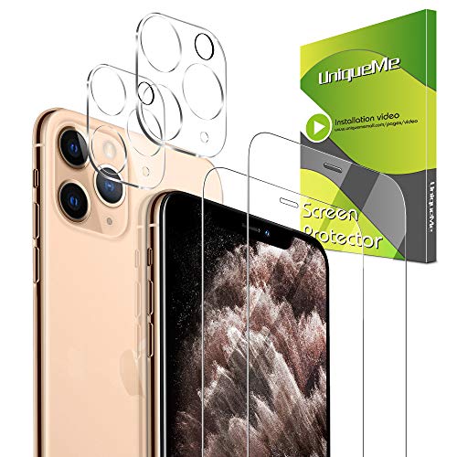 [4 Pack] UniqueMe 2 Pack Camera Lens Protector for iPhone 11 Pro Max