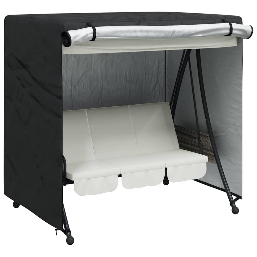Knerpwd 210D Oxford Fabric Outdoor Swing Cover 175X125x180 Cm, Rectangular For Garden Terrace, Snap Closure Waterproof Protection