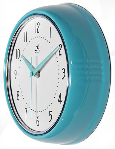 Miniatura 4 de Reloj de pared decorativo estilo retro, 9 pulgadas silencioso, para cocina o comedor, estilo moderno de mediados de siglo