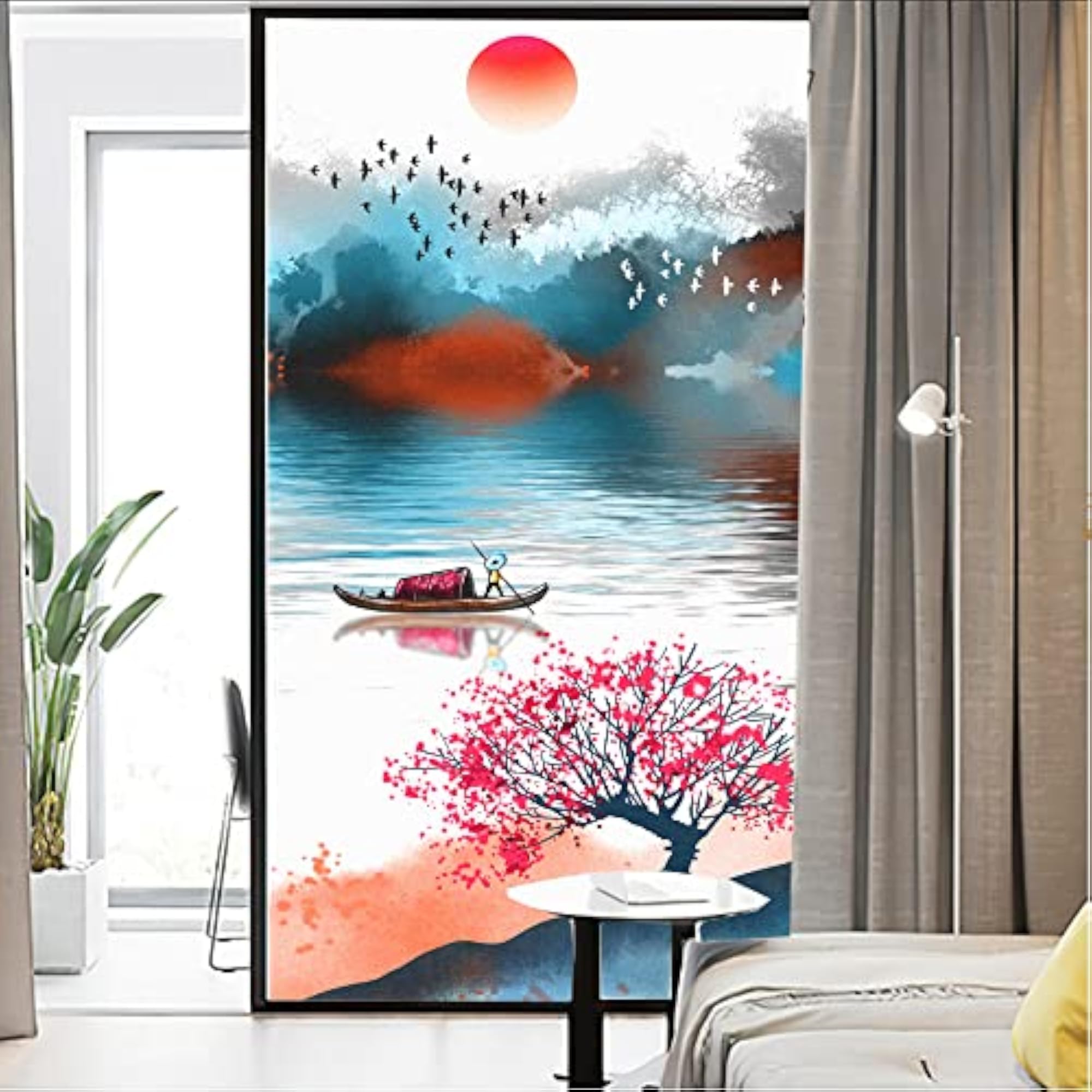 Ancient Landscape Decorative Window Privacy Film Sticker
