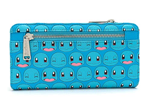 Loungefly x Pokemon Squirtle Faces Faux-Leather Flap Wallet (Blue, One Size)2