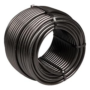 Rain Bird T22-100S Drip Irrigation 1/4″ Blank Distribution Tubing, 100′ Roll, Black