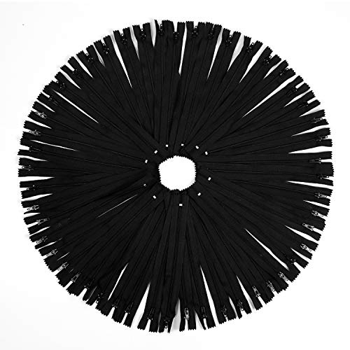 mysunny Nylon Fermeture éclair DIY À Glissière Tirettes Bobine Zip (50pcs/Pack 23cm Longue 20 Noir) pour Métiers de Couture Craft Robe Pantalons Vêtements Robes Autres L'artisana Cover