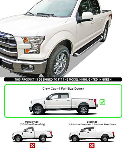 Aps Iboard Running Boards Style Compatible With Ford F150 2015-2023 Supercrew Cab & F150 Lightning 2022-2023 & F-250 F-350 Super Duty 2017-2022 Crew Cab (Nerf Bars Side Steps Side Bars) #TOP1