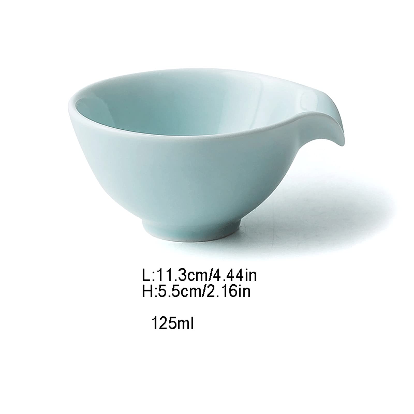 ERoomQ Saucer The Ceramic Sauce Boat with V-Shaped Tip, High-Temperature-Fired Salad Dressing Server Can Be Used in Dishwashers Dish
