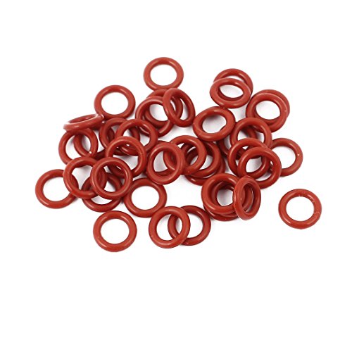 uxcell 40Pcs Red 8mm x 1.5mm Silicone Rubber Gasket O Ring Sealing Ring Heat Resistant