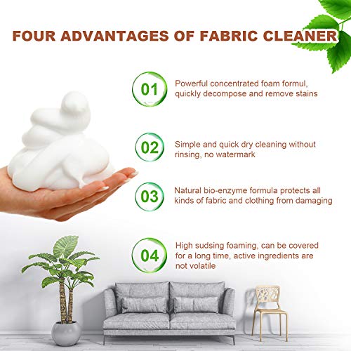 FOLLOWIN Heavy-Duty Fabric Cleaner Spray Carpet and Upholstery Cleaner for Furniture, Car, Couches, Sofa, Carpets, Rugs, Curtain, Clothing Pet & Child Safe (11 Oz)