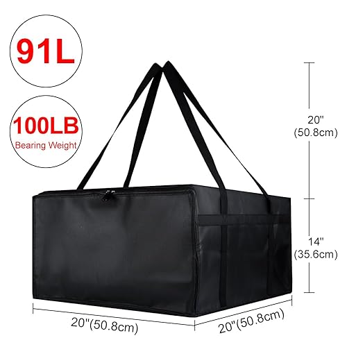 Miniatura 2 de Insulated Food Delivery Bag, XXXL Insulated Reusable Grocery CoolerHot Bags, Tote Bag for ShoppingTravelDoordash, Catering Bag Doordash 22x14x13,