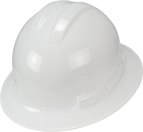DEWALT DPG11FB-W - Casco duro de ala completa, fabricado en Estados Unidos, color blanco, ANSI Z89.1 tipo 1 clase G y E, suspensión de trinquete de