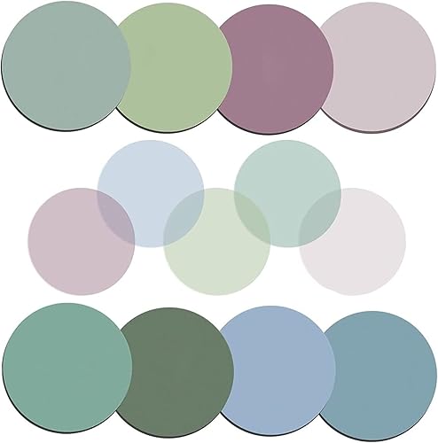 Notas adhesivas transparentes, 400 pestañas adhesivas transparentes redondas Morandi, página de marcadores translúcidos para libros, accesorios