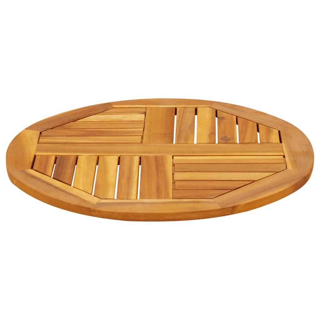 vidaXL Rundtischplatte aus Akazienholz, Ø 60 cm
