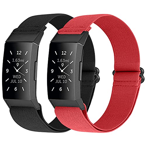 Tiptops �R���p�`�u�� Fitbit Charge 4 / Fitbit Charge 3 / Charge 3 SE �i�C�����e���X�|�[�c�o���h�����p�X�g���b�`�o���h �X�g���b�v