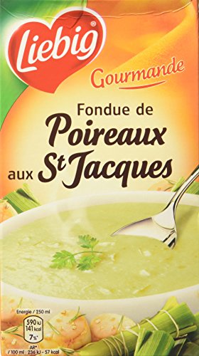 Liebig Soupe Fondue de Poireaux aux Saint-Jacques Brique de 1L - Lot de 4