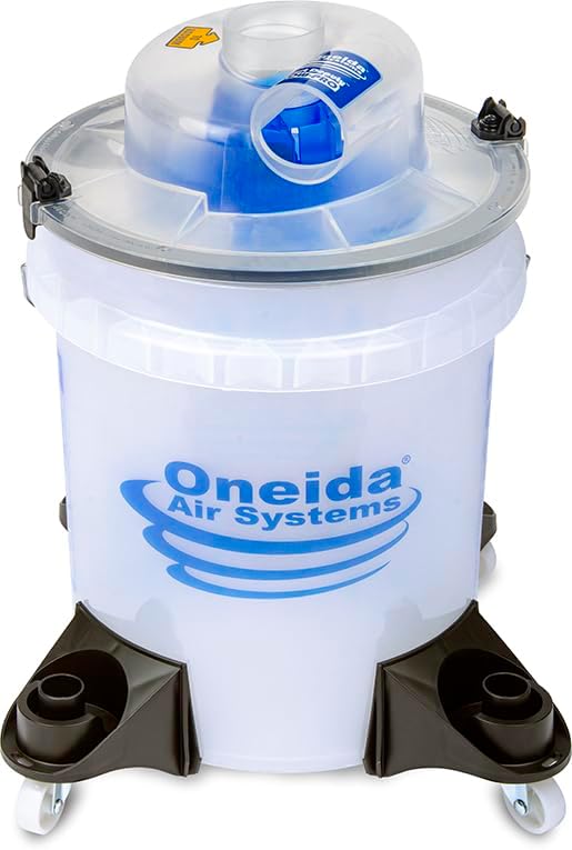 Miniatura 8 de Oneida Dust Deputy Low-Pro Deluxe - Kit separador de polvo con tapa transparente de 5 galones, manguera de 3 pies, adaptador de 2.5 pulgadas y