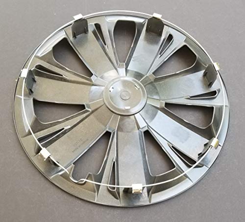 One New Wheel Cover Hubcap Replacement Fits 2011-2018 Volkswagen Jetta; 16 Inch; 7 Spoke; Silver Color; Plastic; Spring Steel Clip #TOP2