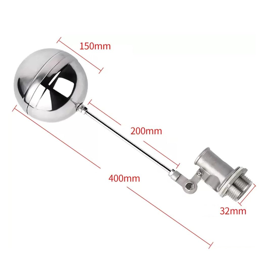 Valvola A Sfera Galleggiante In Acciaio Inossidabile, Regolatore Del Livello Dell'acqua Con Valvola A Sfera Galleggiante Regolabile Da 1/2" 3/4" 1" For Torri Del Serbatoio Dell'acqua, 1 Pezzo(1")