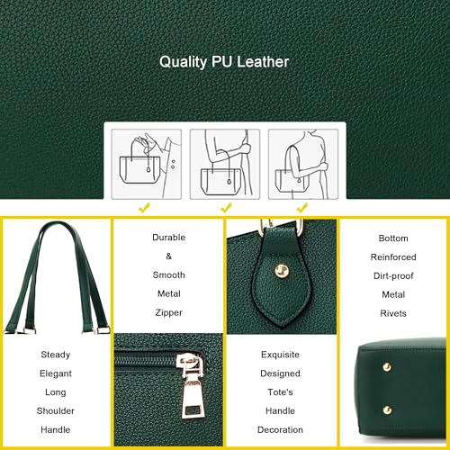Image of CHICAROUSAL Tote Handbags Purses for Women PU Leather Womens Shoulder Bag | Large Tote Bag for Women, Shoulder Purse, Vegan Leather Purses for Women, Women's Handbags