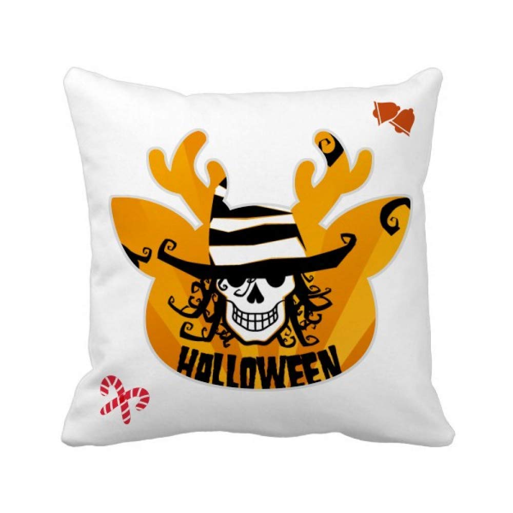 Housse de coussin tête de mort décoration Halloween et Noël pour canapé