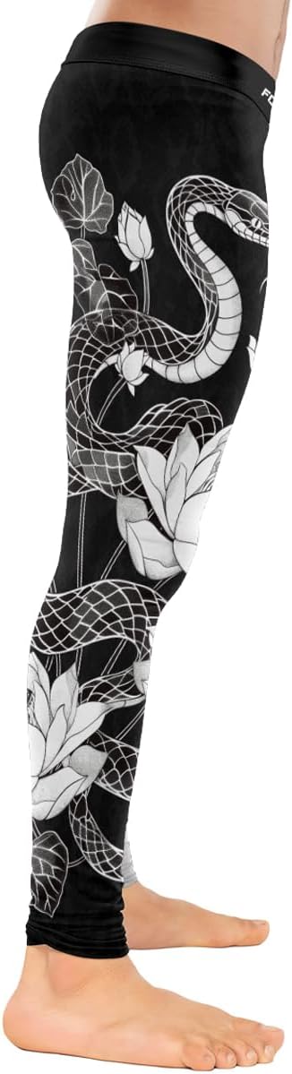 FORMONIES Snake Performance Spats – Men’s Compression Fight Tights for MMA, Wrestling, BJJ & Training