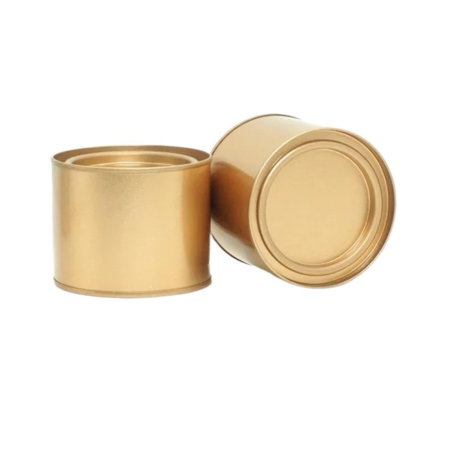 UBOHUZ 12pcs 50ml Metal Sealed Jars Food Coffee Tea Jar Chocolate Candy Gift Boxes Cosmetic Candle Containers Jewelry Storage Box for Tea, Coffee(Gold)