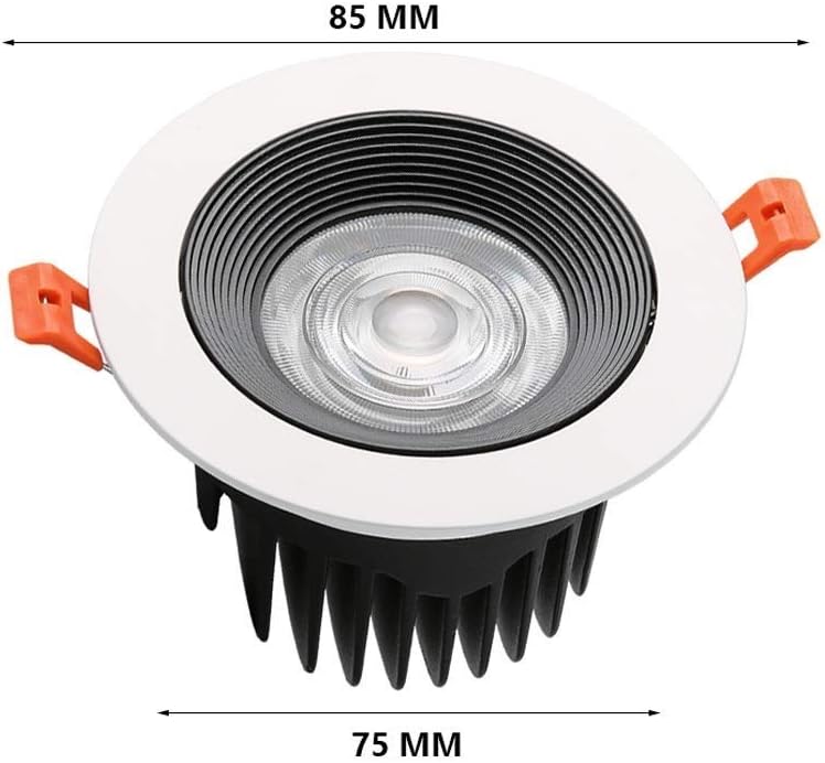Recessed Energy Saving COB Recessed Downlight Adjustable Angle High Light Efficiency LED Recessed Ceiling Panel Light Recessed Spotlight for Exhibition Hall Commercial Engineering Lighting Integ