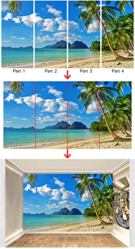 CUSMA Fototapete 3D-Tapete Villa mit Schwimmbad Garten Wohnzimmer Schlafzimmer dekorative Abziehbilder