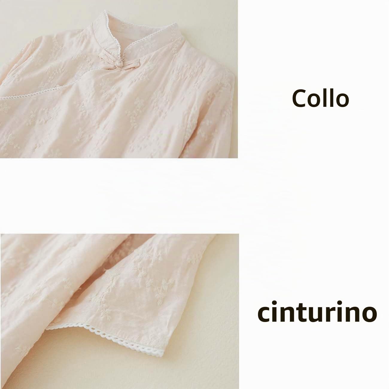 PRINCESS BRIDE Abito da cheongsam con maniche a 3/4 con stampa in lino estivo, abito vintage slim fit con spacco laterale A03