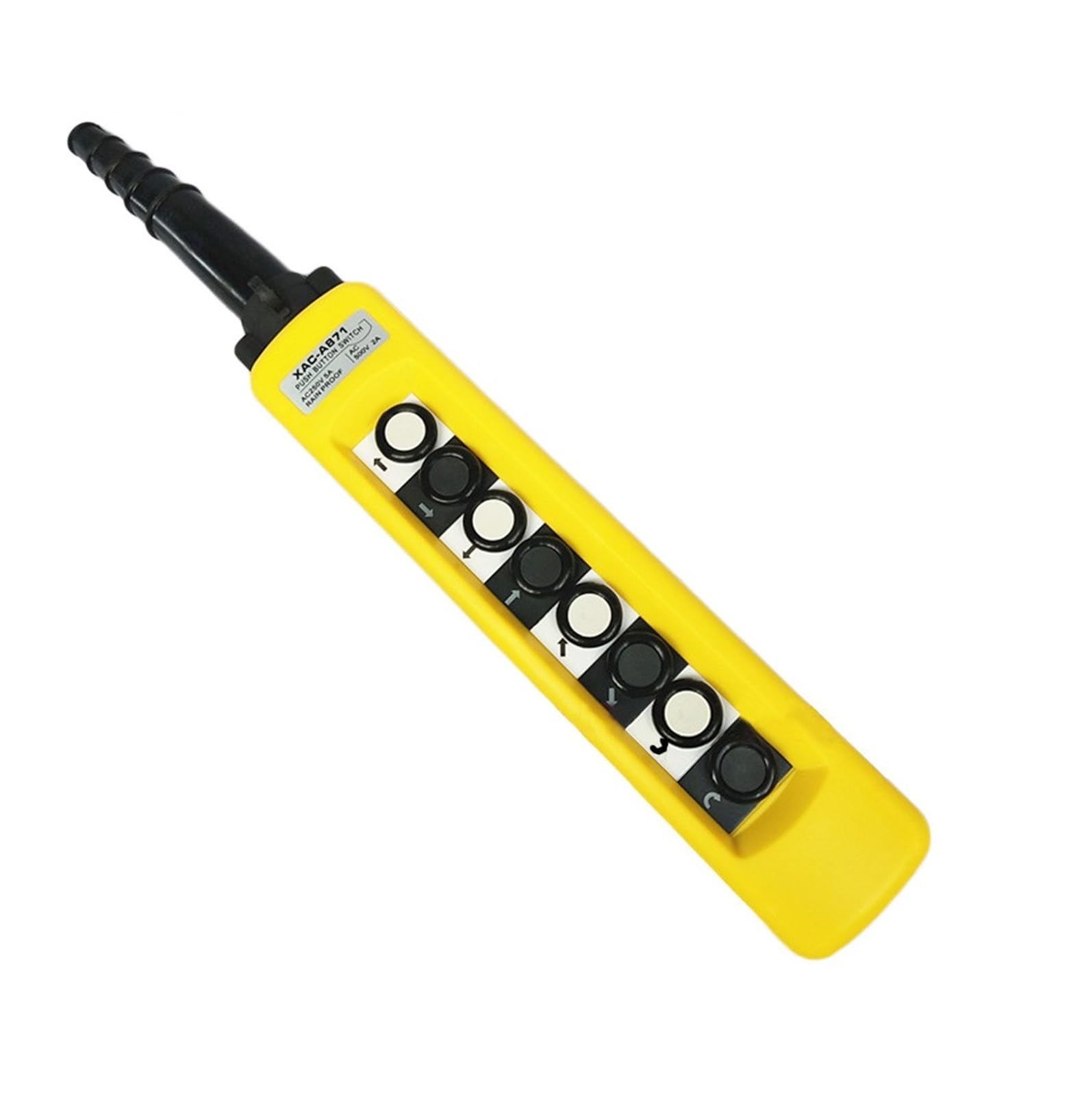 BKGWCSOR XAC-A871 8 Buttons Rainproof Industrial Crane Hoist Control Push Button Switches 250V 5A Yellow Switches