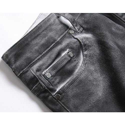 Men Rainbow Stretch Jeans Printed Skinny Men Denim Trousers Biker Zipper Washed Straight Jean3