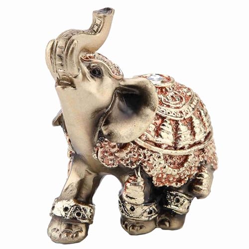 MUNEFE Estátua de elefante, estatueta de elefante da sorte de Fen...