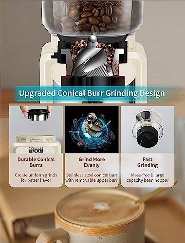 Gevi Manual Espresso Machines Espresso Machines 15 Bar Fast Heating Automatic Cappuccino Coffee Maker With Foaming Milk Frother Wand For Espresso, Latte Macchiato, 1.2L Removable Water Tank #TOP6