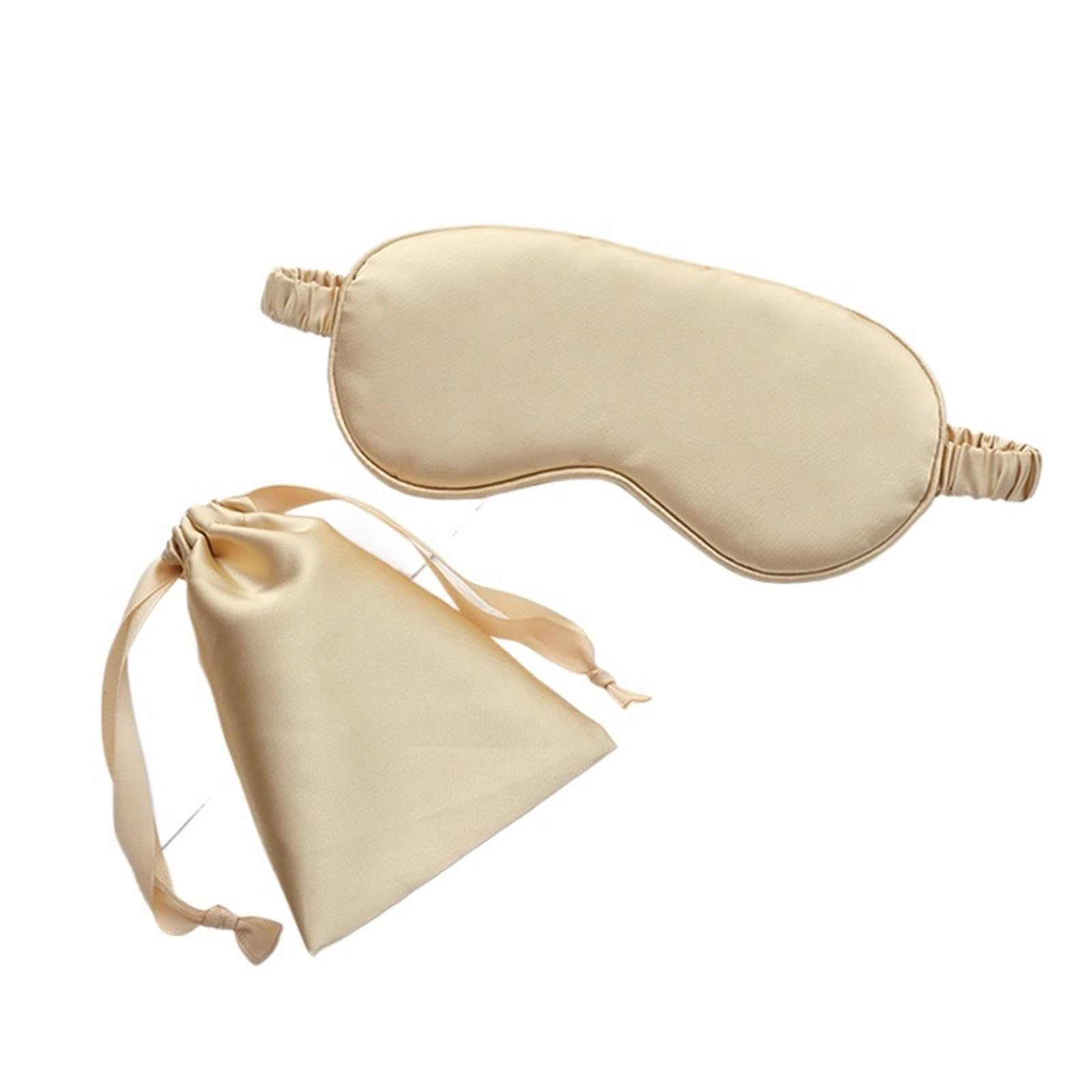 antifaz Antifaz de seda con bolsa de transporte, antifaz de viaje for dormir, for mujer, hombre, funda for la siesta, cómodo parche for los ojos, ayuda a descansar los ojos, cubierta for dormir(Golden