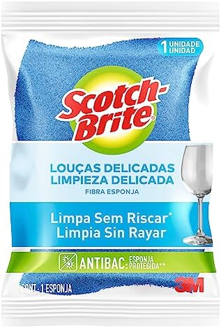3M, Scotch-Brite, Esponja Não Risca, 1 Unidade - Azul