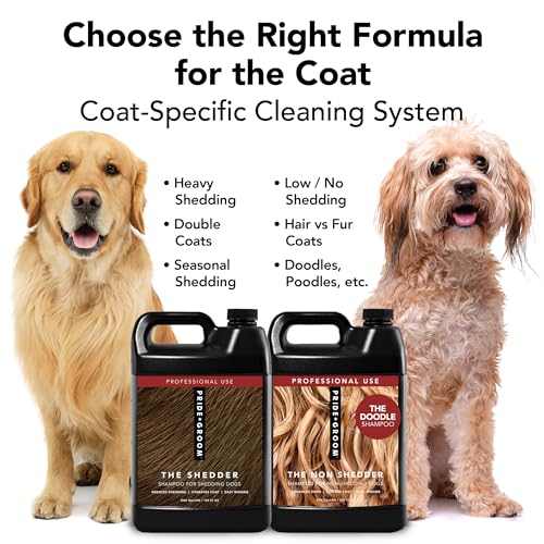 Pride and Groom The Non Shedder | Dog Grooming Shampoo For Doodles and Dogs that Do Not Shed | Tearless All Natural Body Wash with Essential Oils & Coat-Specific Ingredients that Enhance Shine – 128oz - Image 4