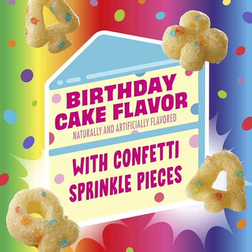 Image of Lucky Charms Rainbow Sprinkles Cereal with Marshmallows, Birthday Cake Flavor, Kids Breakfast Cereal Made with Whole Grain, 10.9 oz