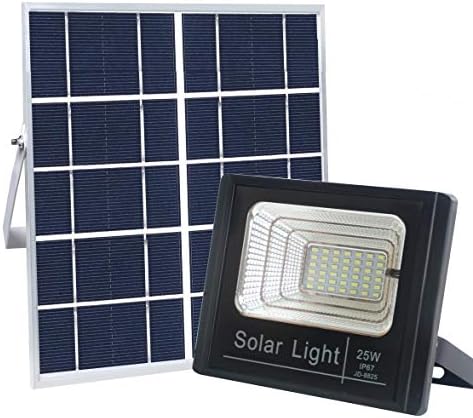 MNBV Solar Flood Lights,25W Waterproof Outdoor Security Flood Light Auto-on/Off Dusk to Dawn Easy-to-Install for Front Door, Yard, Garage