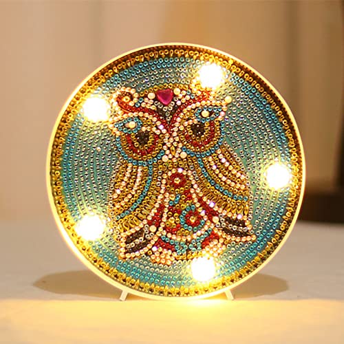 CULASIGN Kit de pintura de diamantes 5D, manualidad, con mandala, imagen de diamante, juego de pintura de bordado LED, mosaico, pintura, artesanía, regalo para decoración del hogar (ZXD007) Cover