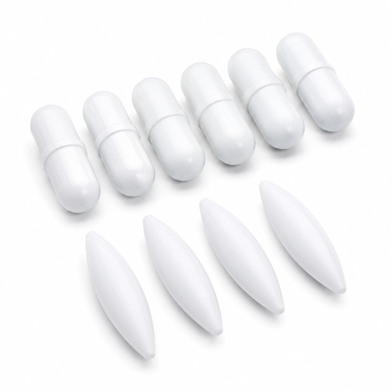 Stirrer Beads, Magnetic Stirrer, Laboratory Stirring Equipment, 10-Piece Set with A Type and B Type Stir Bars, for Solution Preparation, Compatible with Standard Stirrer Devices-image-0
